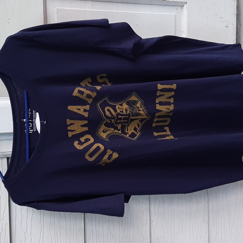 Harry Potter Hogwarts Alumni DARK Blue 3X Graphic T Shirt NWT